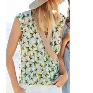 CAbi Butterfly Faux Wrap Blouse